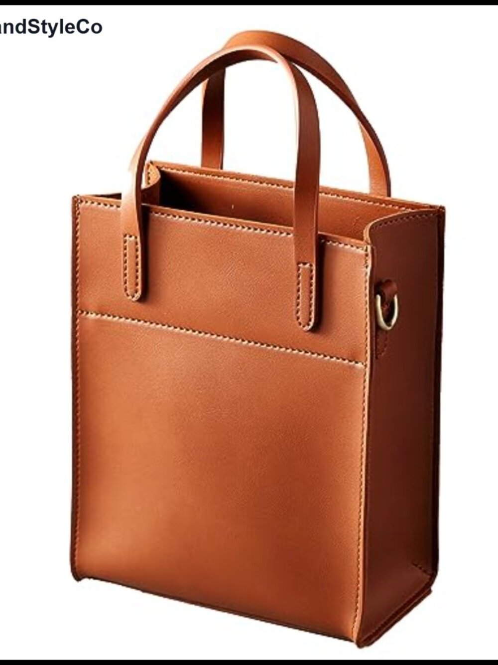 Vegan Leather Mini Tote Bag Small Satchel Purse Adjustable Strap